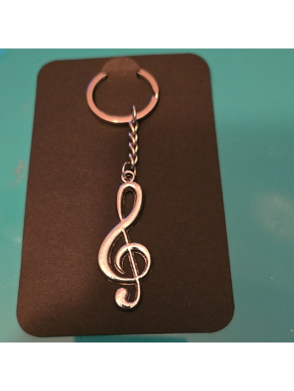 Silver Treble Clef Keychain [COPY] - Picture 2 of 4